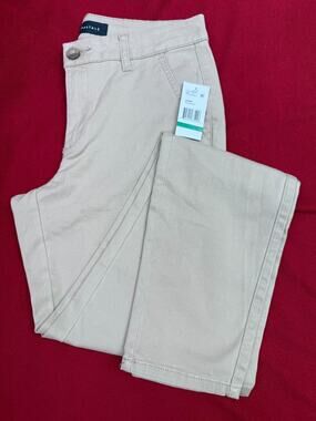 Aeropostale Pants Womens 4L Skinny Stretch Khaki Tan Cotton Twill New